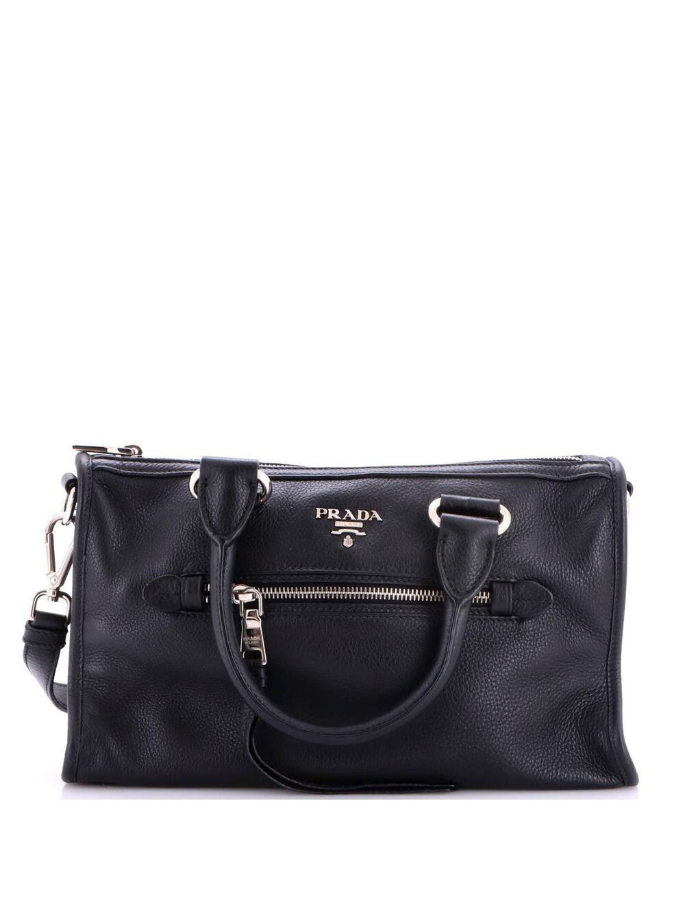 Prada Front Zip Convertible Satchel #373218P11B